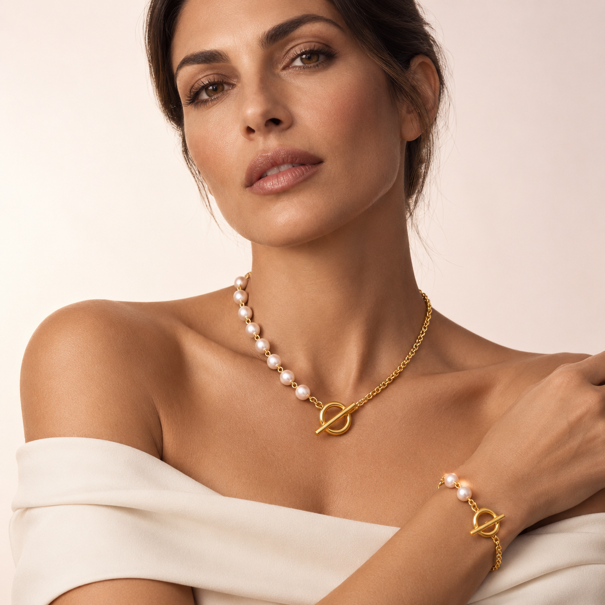 Set Collana e Bracciale Perle 18K - elegante e raffinato